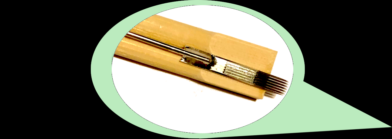 Thirteen (13) Curved Magnum Lead-Free Iruzemi Tattoo Needle | Lotus Needles, W/chopstick