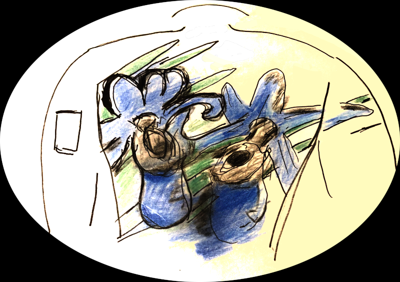 Irezumu Blotched Two-Tone Botanical 2025 Water-Color Tattoo Design | '(Korean) Blue Dragon Flower' 2025